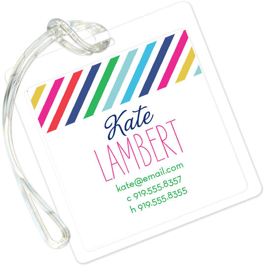 Rainbow Posh Luggage Tags